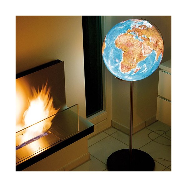 Globe Terrestre Duo 40 cm sur pied en métal 118 cm