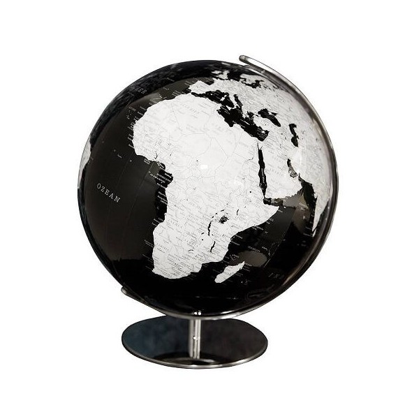 Globe géographique ART-LINE non lumineux - modèle Onyx en Anglais - sphère  30 cm en verre acrilyque