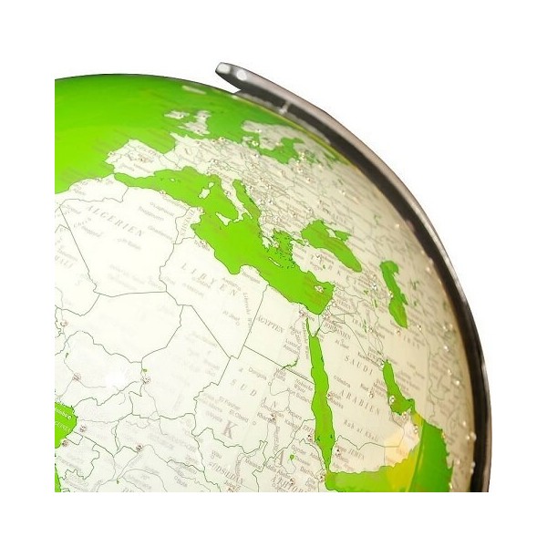 Globe géographique ART-LINE non lumineux - modèle Onyx en Anglais - sphère  30 cm en verre acrilyque