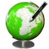 Globe Artline vert Swarovski Columbus 34 cm