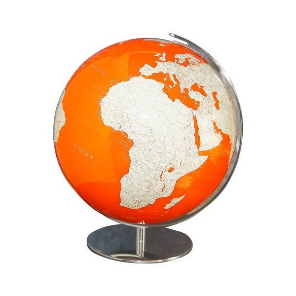 Globe lumineux orange Artline avec pierres précieuses Swarovski