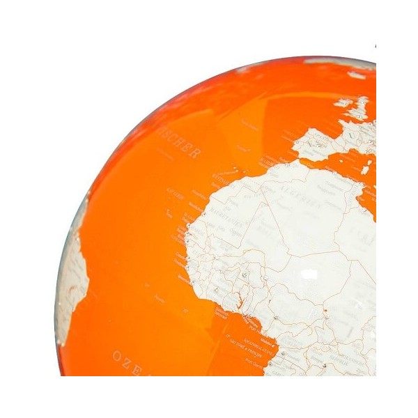 Globe lumineux orange Artline avec pierres précieuses Swarovski