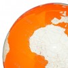 Globe lumineux orange Artline avec pierres précieuses Swarovski