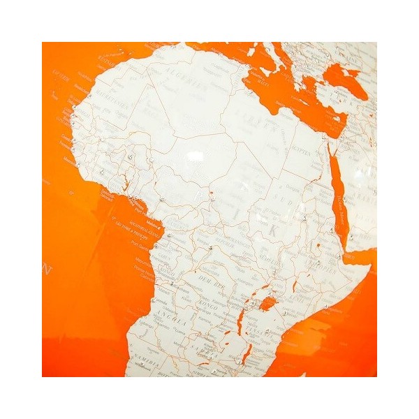 Globe lumineux orange Artline avec pierres précieuses Swarovski