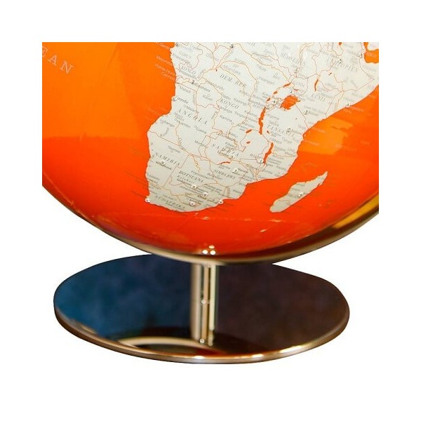 Globe lumineux orange Artline avec pierres précieuses Swarovski