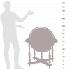 Grande mappemonde Apollo Ø60 cm Zoffoli