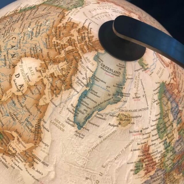 Globes terrestres décoratifs Globe terrestre illuminé Globe Politique  topographique en Relief 3D Grand Globe terrestre de 12 Pouces avec AR et  Base en