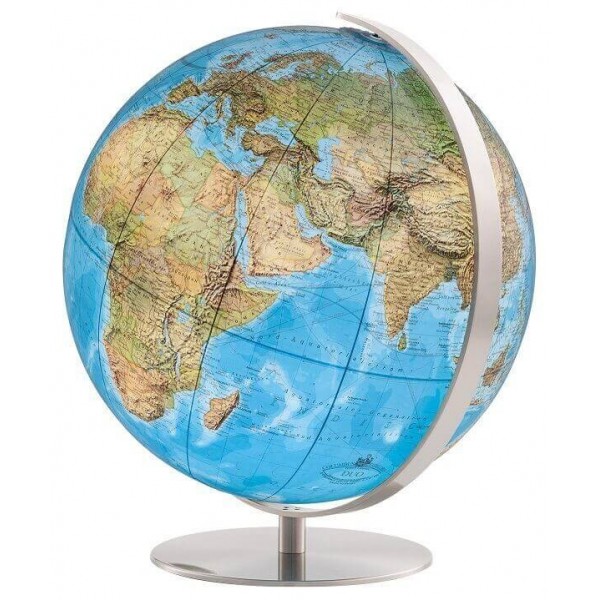 Mappemonde globe Ø40 cm : globe moderne socle métal