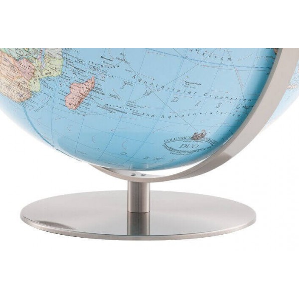 Globe Columbus terrestre Duo avec pied en métal 40 cm