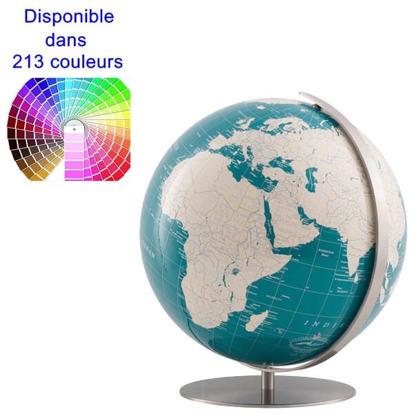 Mappemonde design vert bleu brillant