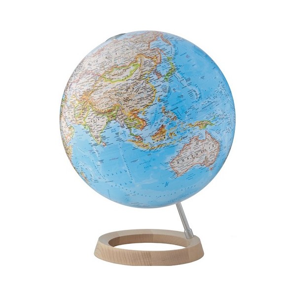 Mappemonde globe Ø40 cm : globe moderne socle métal