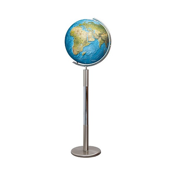 Globe Terrestre Duorama 40 cm sur pied en laiton 118 cm