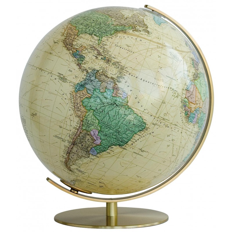 Mappemonde globe Ø40 cm : globe moderne socle métal