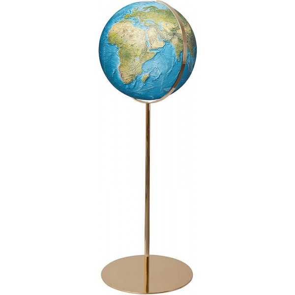 Globe Terrestre Duorama 40 cm avec pied en laiton 118 cm