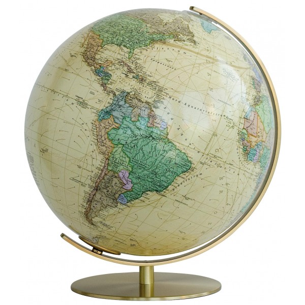 Vue du globe terrestre en cristal Colombus Royal 40 cm.